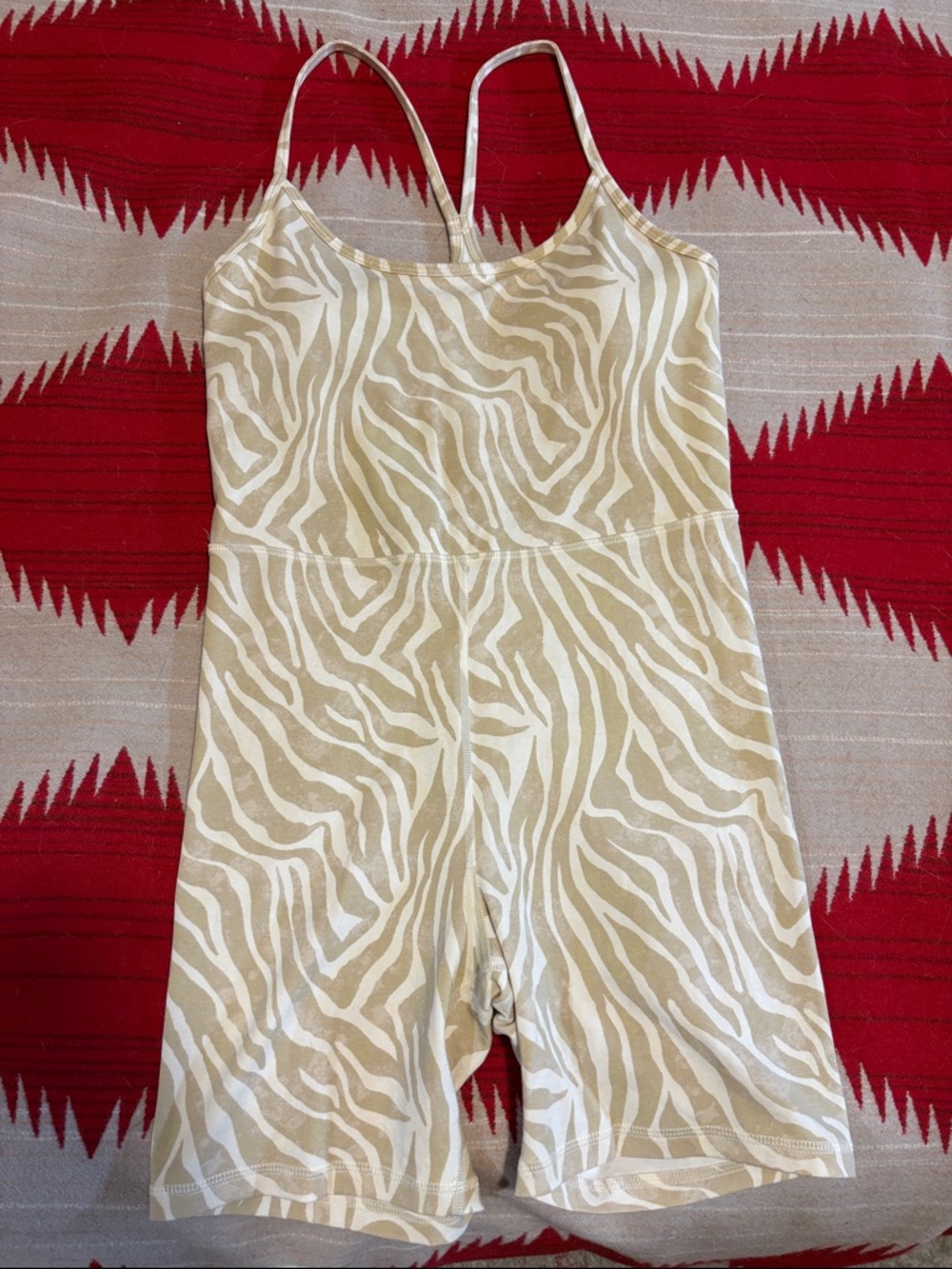 Women’s medium active zebra short romper